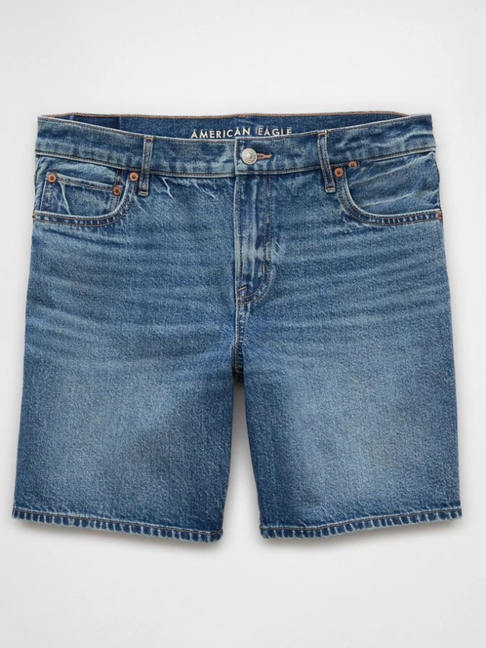 American Eagle AE 8" Strigid Perfect Denim Bermuda Short, 12